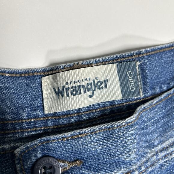 Wrangler Cargo Denim Shorts Men’s 38 Blue Relaxed Fit Carpenter Y2K NWT - Picture 2 of 16